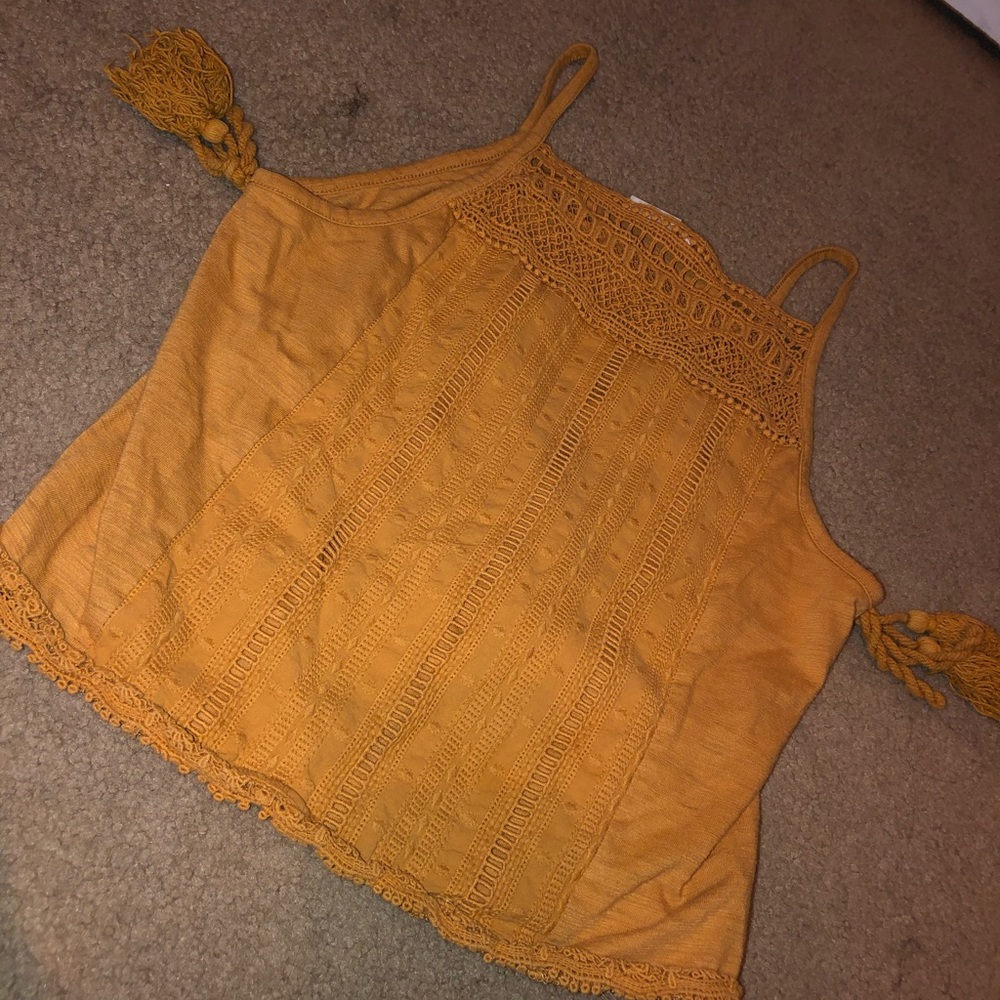 Mustard crop top